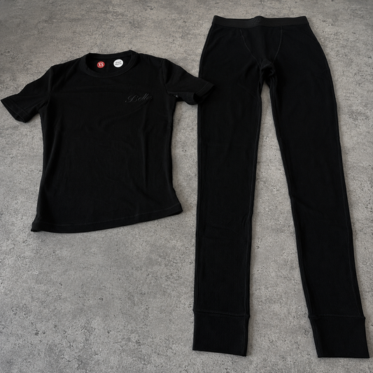 Bellz 2 piece loungewear set MIDNIGHT BLACK